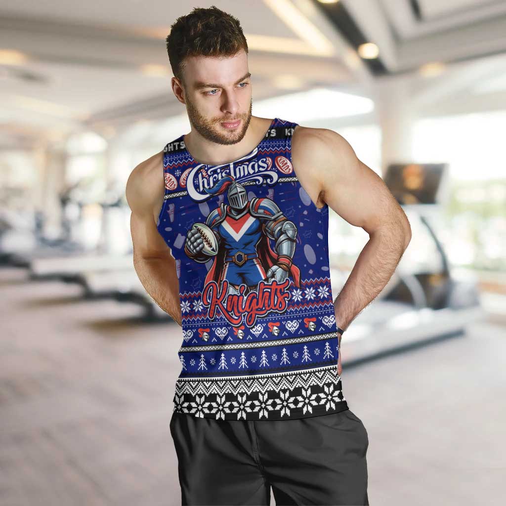 Personalized Knights Rugby Xmas Men Tank Top Australia NRL Mascot