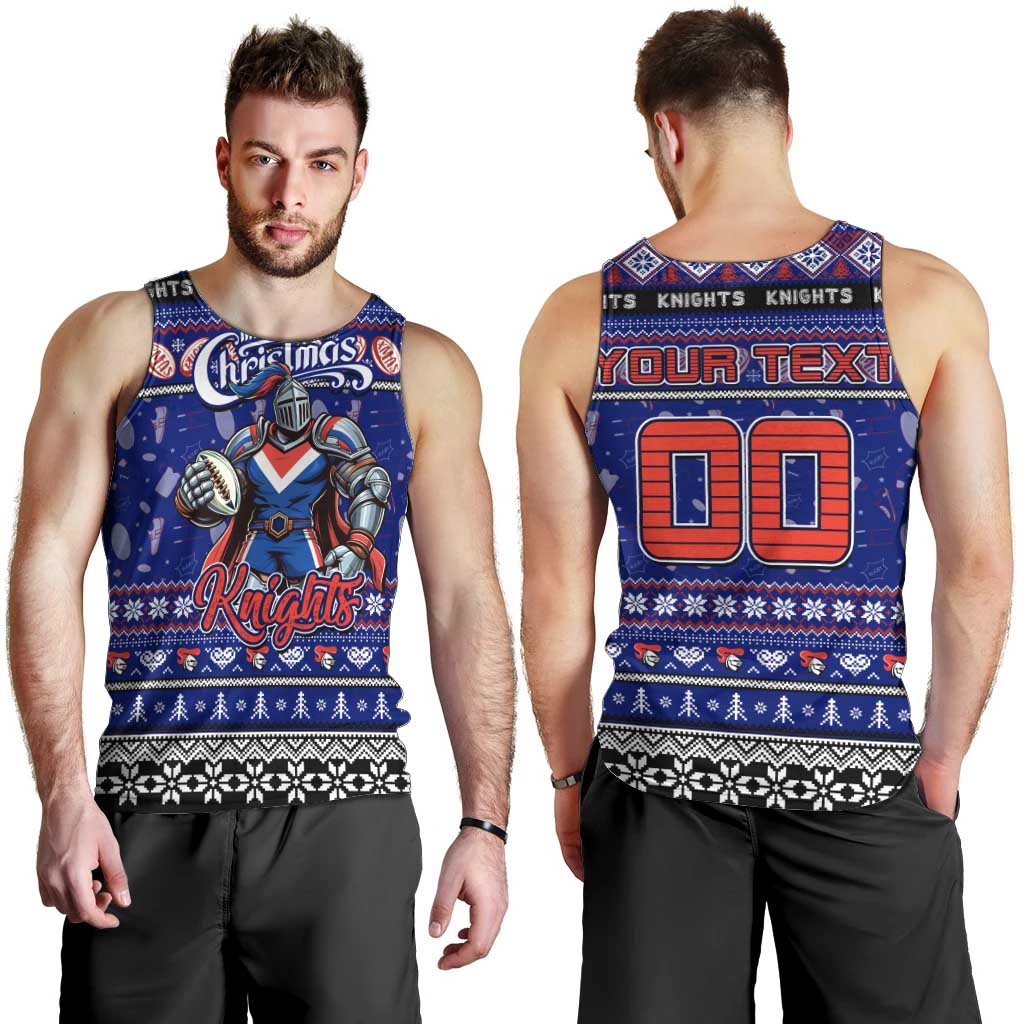 Personalized Knights Rugby Xmas Men Tank Top Australia NRL Mascot
