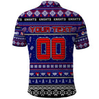 Personalized Knights Rugby Xmas Polo Shirt Australia NRL Mascot