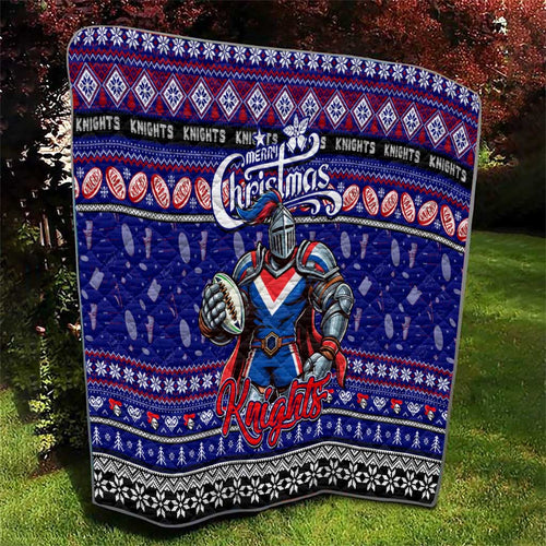 Knights Rugby Xmas Quilt Australia NRL Mascot