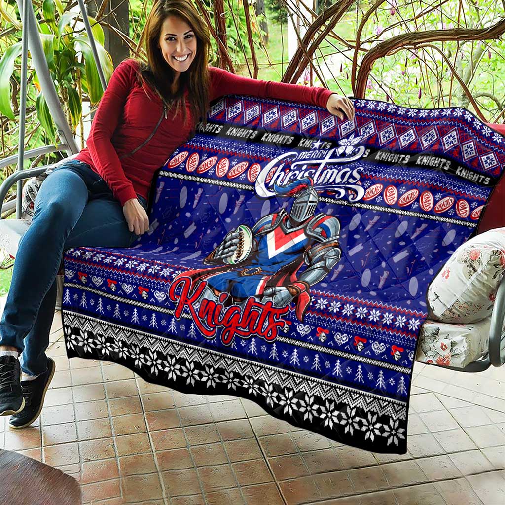 Knights Rugby Xmas Quilt Australia NRL Mascot