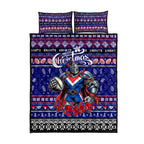 Knights Rugby Xmas Quilt Bed Set Australia NRL Mascot