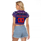 Personalized Knights Rugby Xmas Raglan Cropped T Shirt Australia NRL Mascot