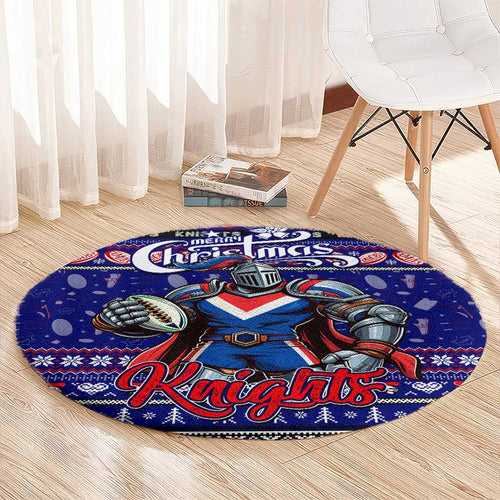 Knights Rugby Xmas Round Carpet Australia NRL Mascot