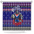 Knights Rugby Xmas Shower Curtain Australia NRL Mascot