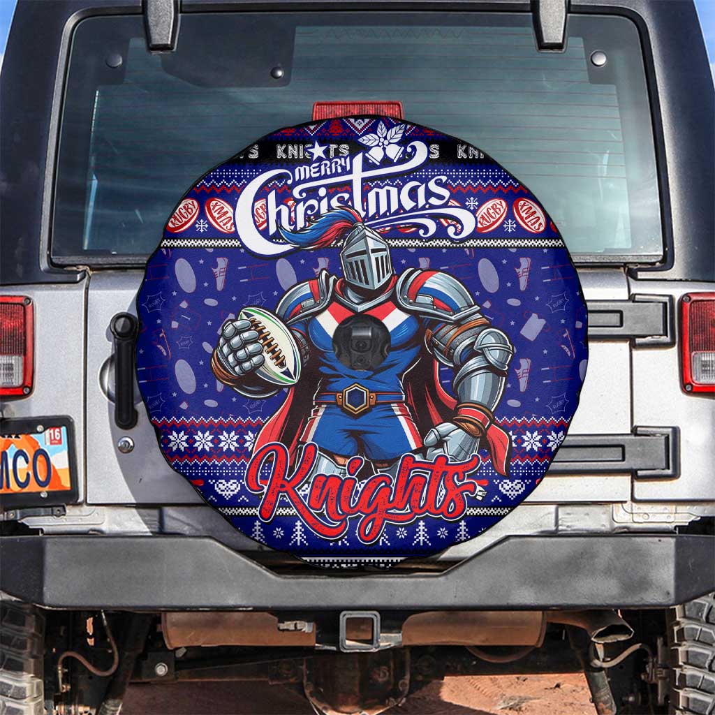Knights Rugby Xmas Spare Tire Cover Australia NRL Mascot