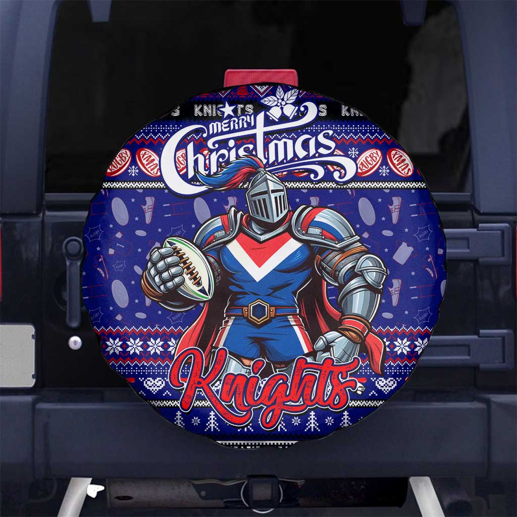 Knights Rugby Xmas Spare Tire Cover Australia NRL Mascot