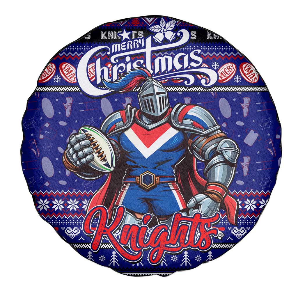 Knights Rugby Xmas Spare Tire Cover Australia NRL Mascot