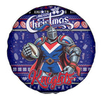 Knights Rugby Xmas Spare Tire Cover Australia NRL Mascot