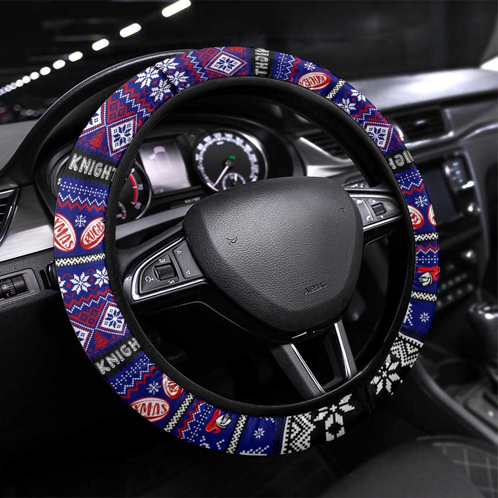 Knights Rugby Xmas Steering Wheel Cover Australia NRL Mascot