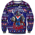 Personalized Knights Rugby Xmas Sweatshirt Australia NRL Mascot