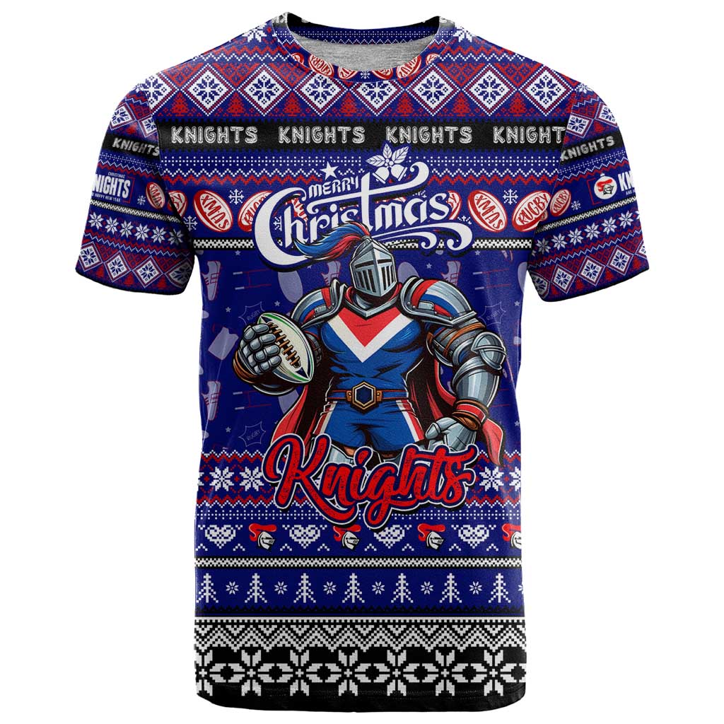 Personalized Knights Rugby Xmas T Shirt Australia NRL Mascot