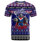 Personalized Knights Rugby Xmas T Shirt Australia NRL Mascot