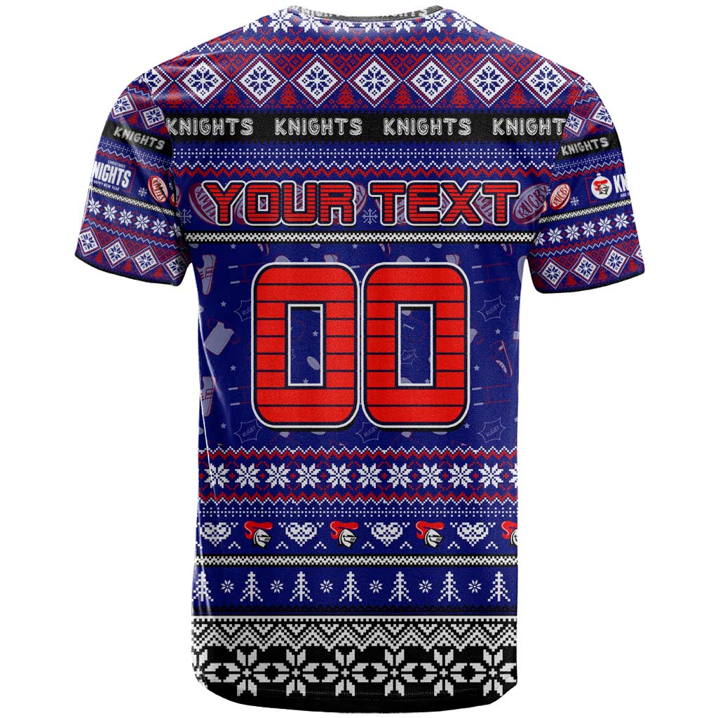 Personalized Knights Rugby Xmas T Shirt Australia NRL Mascot