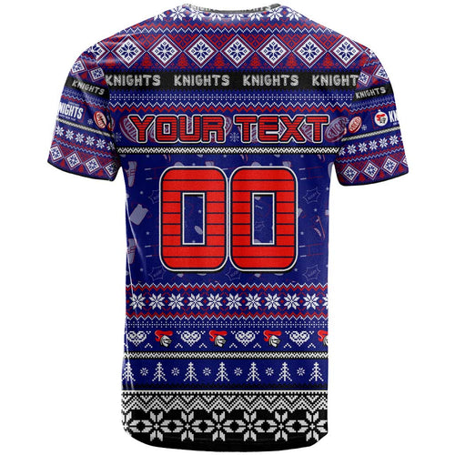 Personalized Knights Rugby Xmas T Shirt Australia NRL Mascot