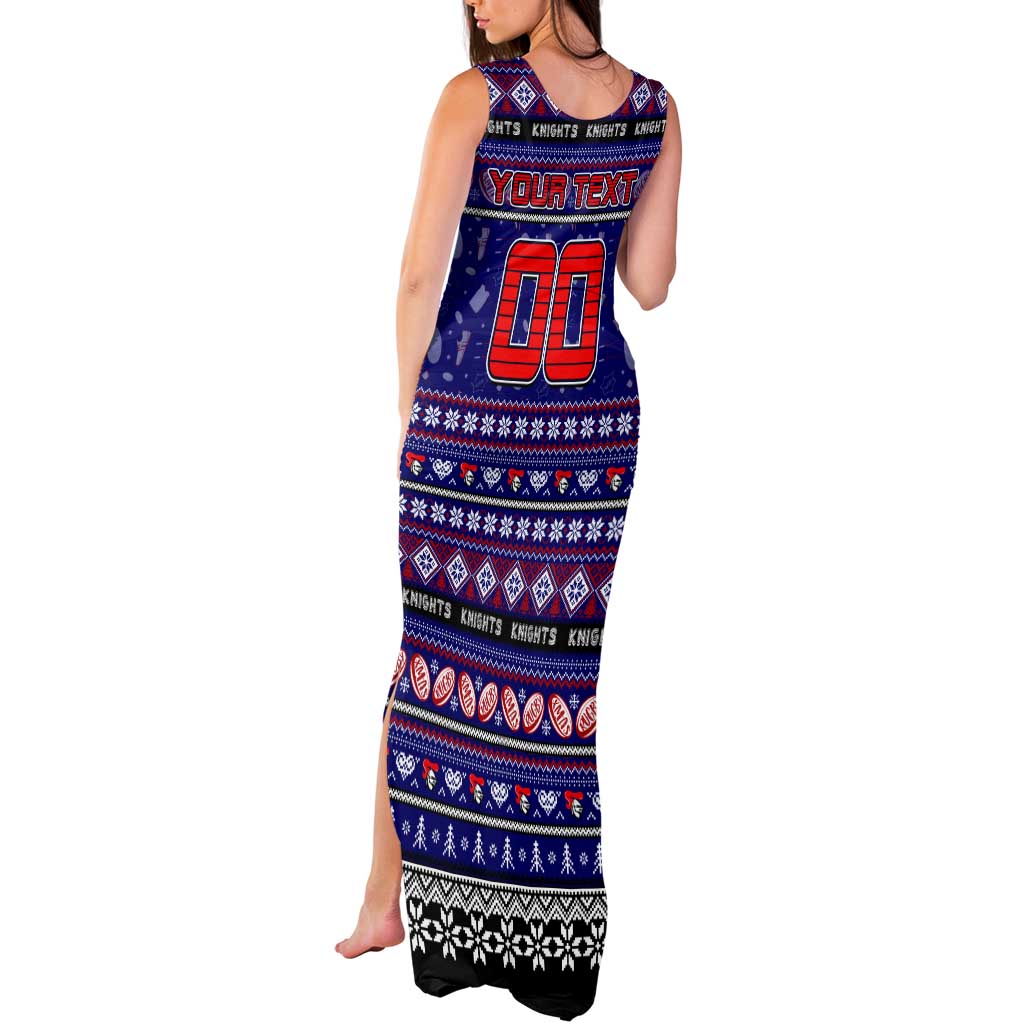 Personalized Knights Rugby Xmas Tank Maxi Dress Australia NRL Mascot