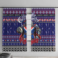 Knights Rugby Xmas Window Curtain Australia NRL Mascot