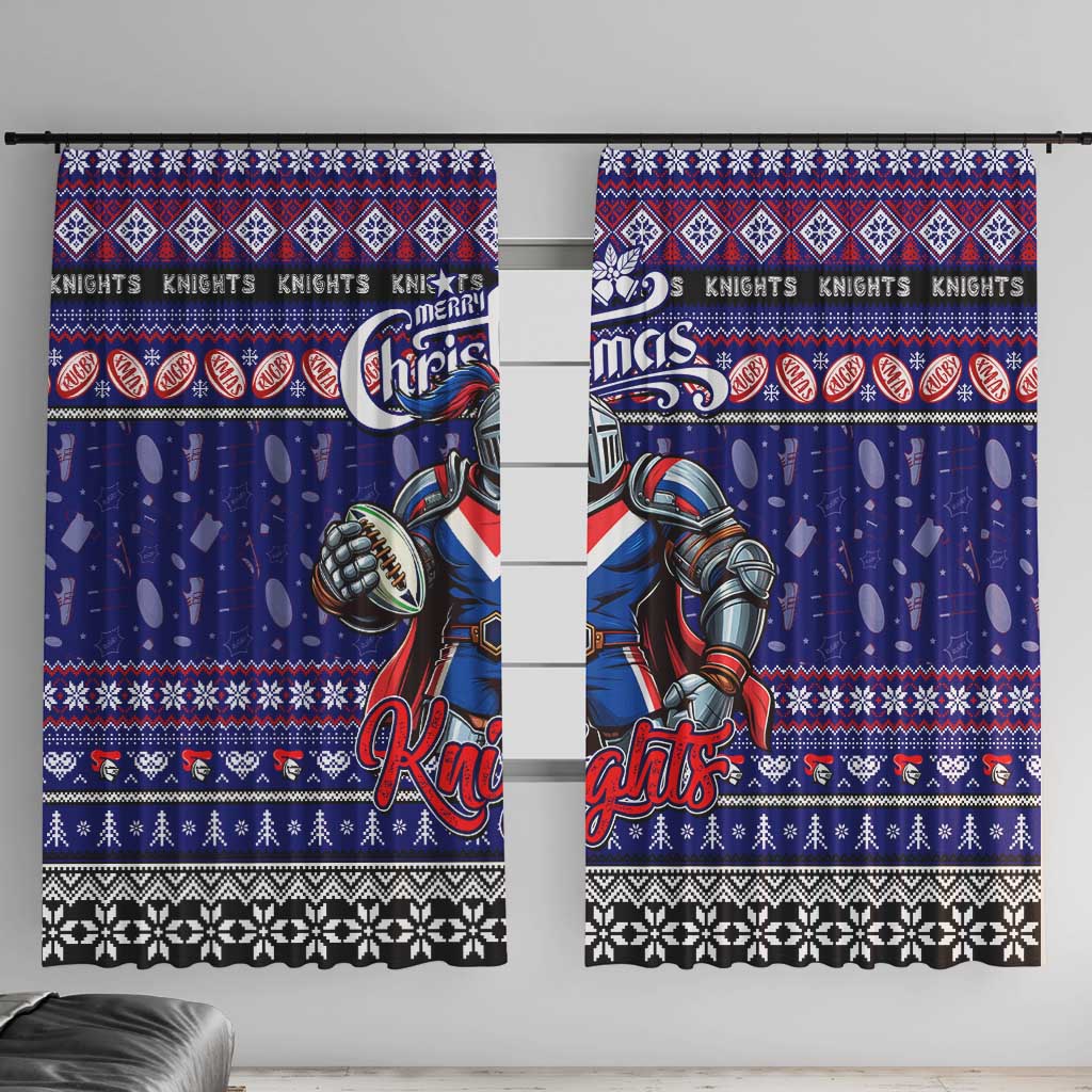 Knights Rugby Xmas Window Curtain Australia NRL Mascot