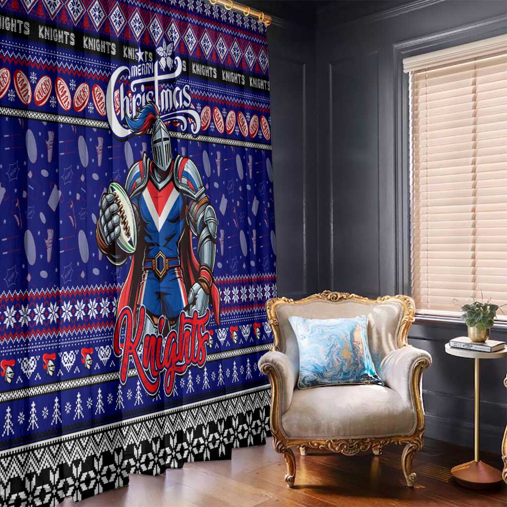 Knights Rugby Xmas Window Curtain Australia NRL Mascot
