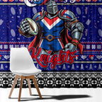 Knights Rugby Xmas Window Curtain Australia NRL Mascot