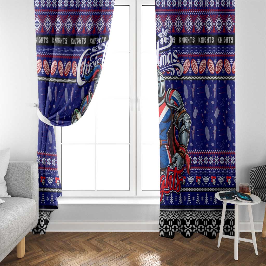 Knights Rugby Xmas Window Curtain Australia NRL Mascot