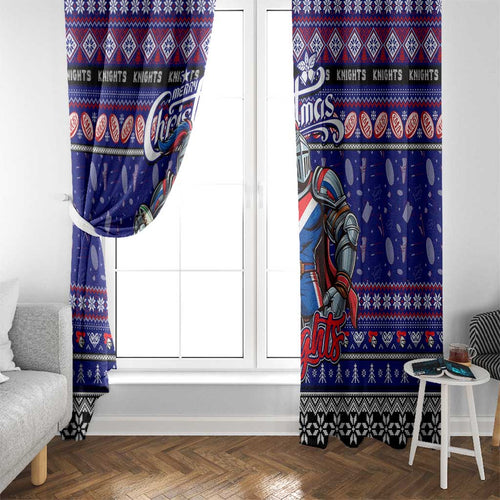 Knights Rugby Xmas Window Curtain Australia NRL Mascot