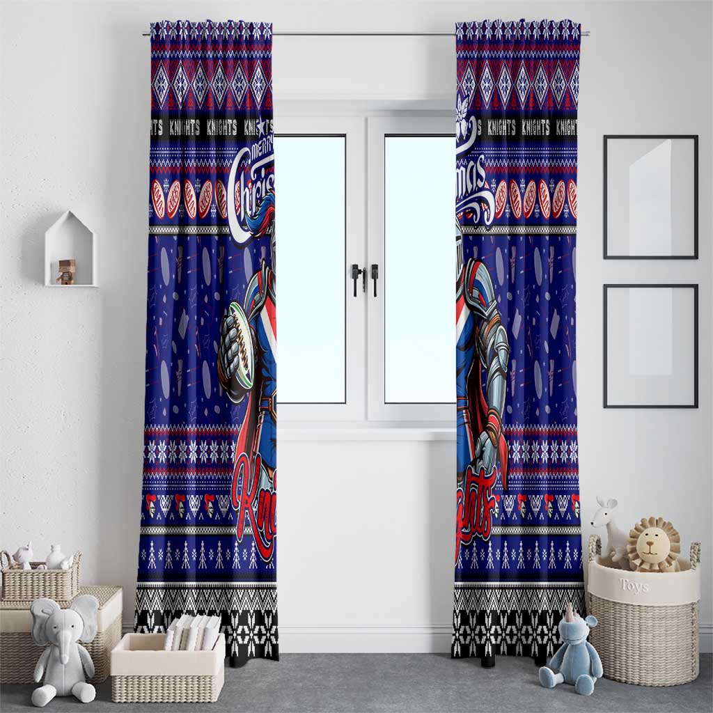 Knights Rugby Xmas Window Curtain Australia NRL Mascot
