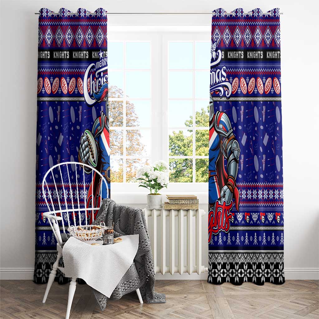 Knights Rugby Xmas Window Curtain Australia NRL Mascot