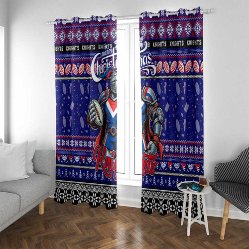 Knights Rugby Xmas Window Curtain Australia NRL Mascot