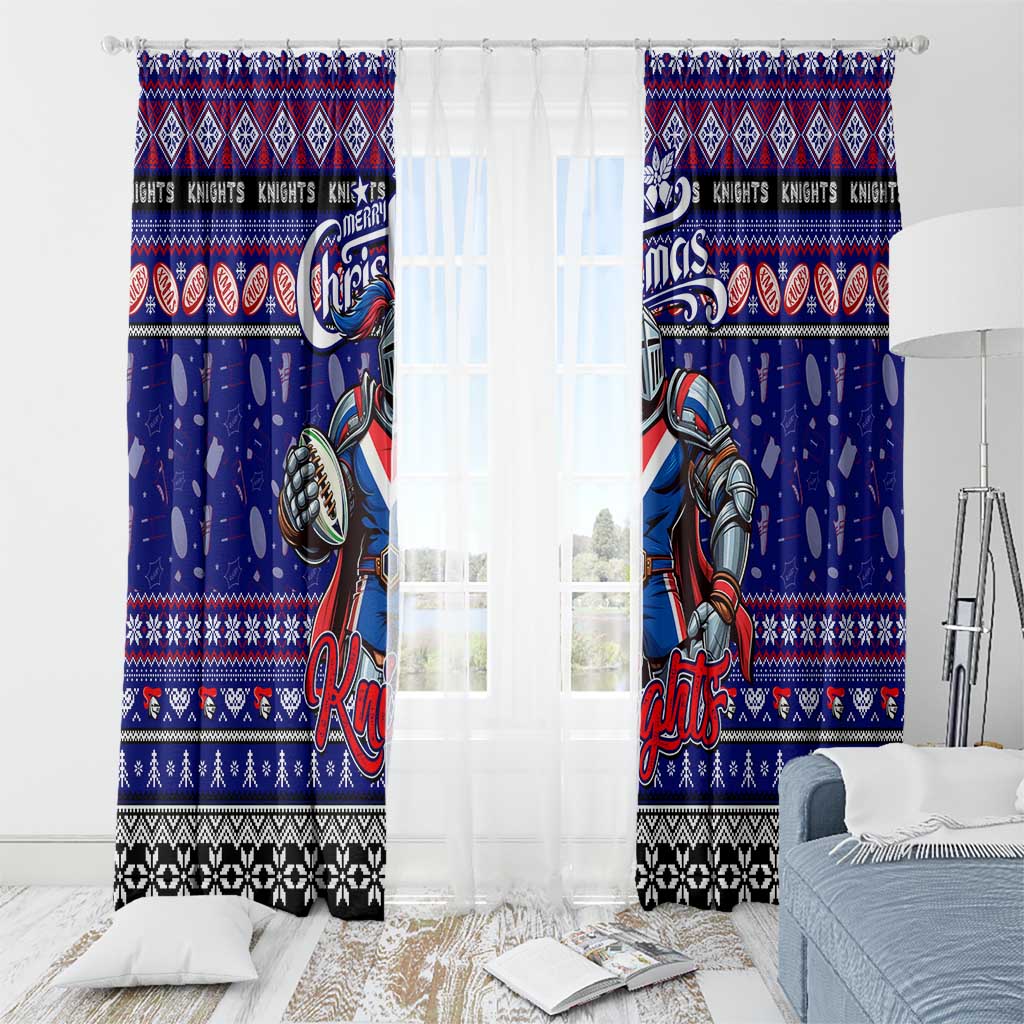 Knights Rugby Xmas Window Curtain Australia NRL Mascot