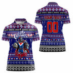 Personalized Knights Rugby Xmas Women Polo Shirt Australia NRL Mascot