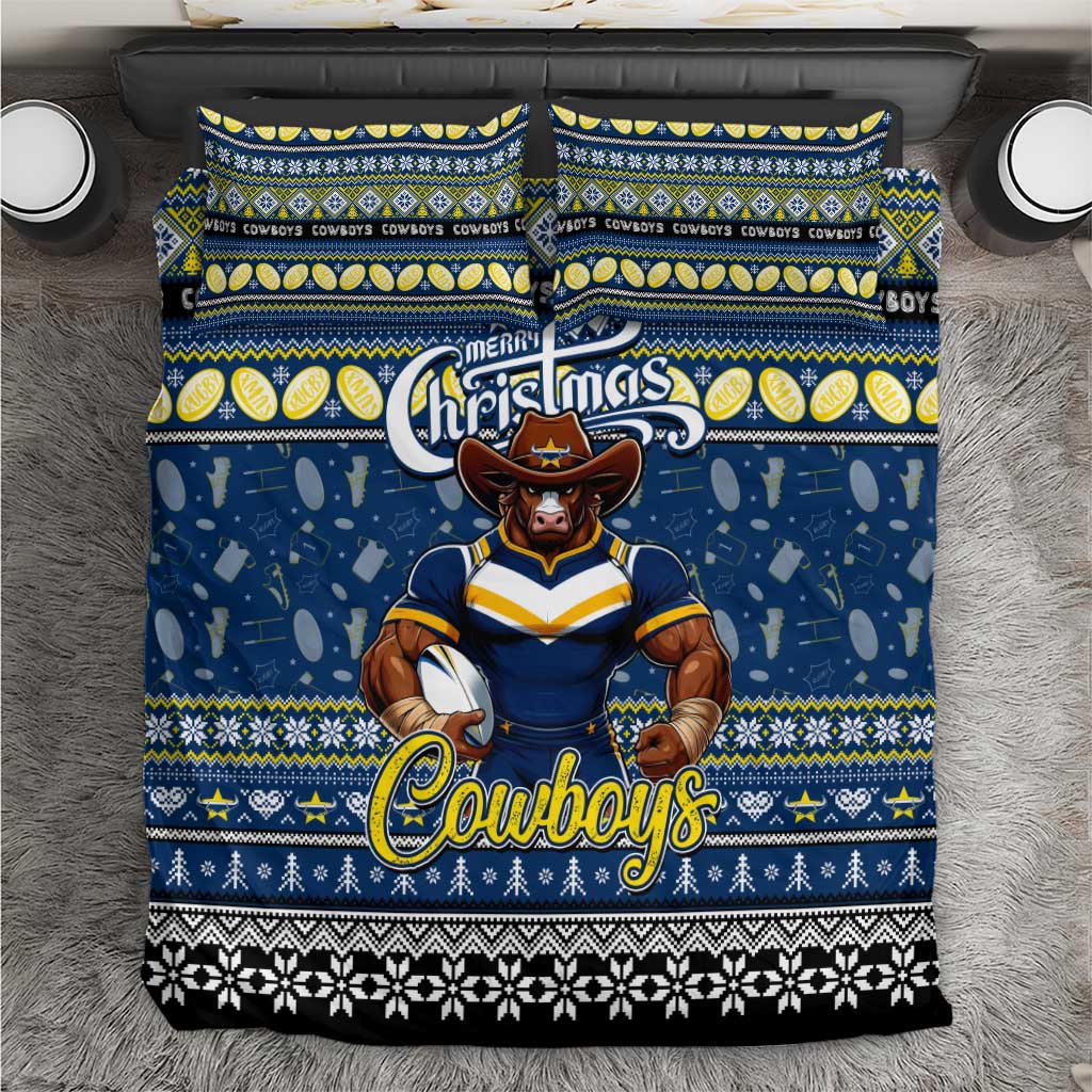 Cowboys Rugby Xmas Bedding Set Australia NRL Mascot