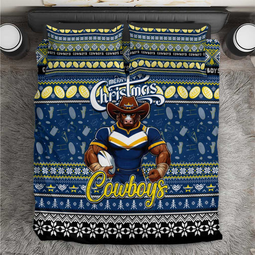Cowboys Rugby Xmas Bedding Set Australia NRL Mascot