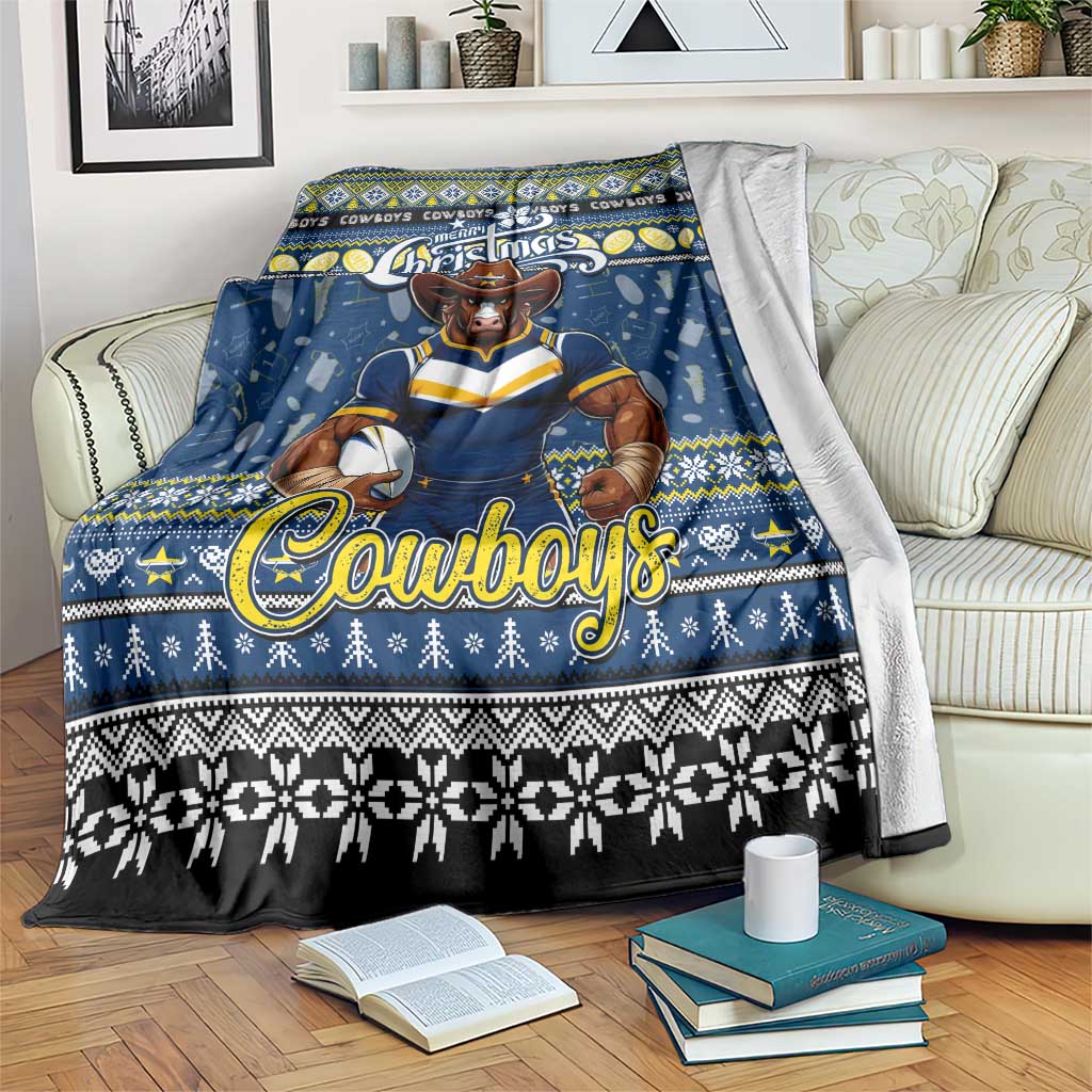 Cowboys Rugby Xmas Blanket Australia NRL Mascot