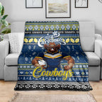 Cowboys Rugby Xmas Blanket Australia NRL Mascot