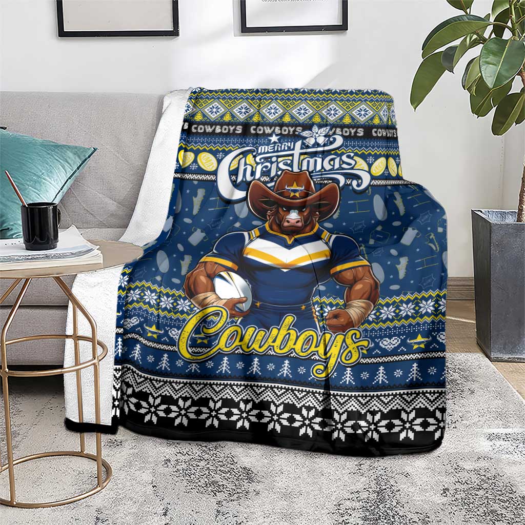Cowboys Rugby Xmas Blanket Australia NRL Mascot
