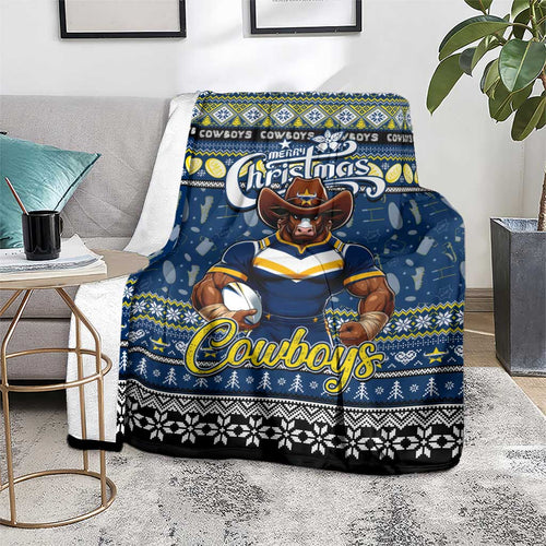 Cowboys Rugby Xmas Blanket Australia NRL Mascot