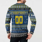 Personalized Cowboys Rugby Xmas Button Sweatshirt Australia NRL Mascot