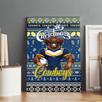 Cowboys Rugby Xmas Canvas Wall Art Australia NRL Mascot