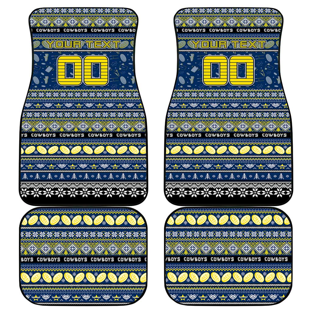 Cowboys Rugby Xmas Car Mats Australia NRL Mascot