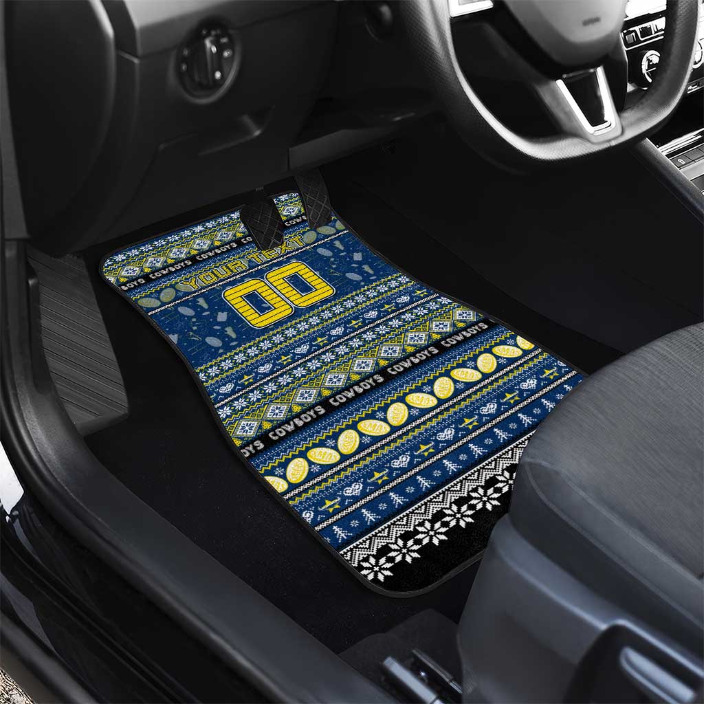 Cowboys Rugby Xmas Car Mats Australia NRL Mascot