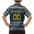 Personalized Cowboys Rugby Xmas Family Matching Mermaid Dress and Hawaiian Shirt Australia NRL Mascot