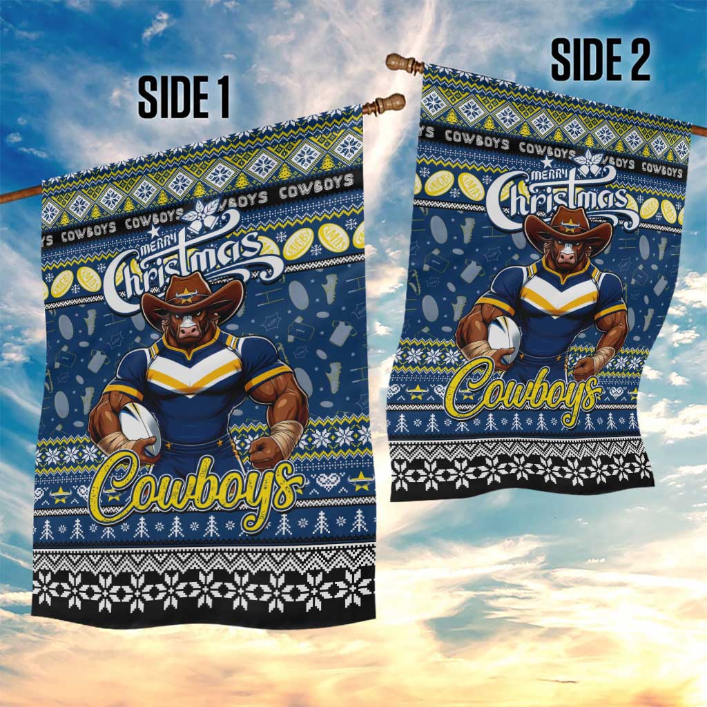 Cowboys Rugby Xmas Garden Flag Australia NRL Mascot