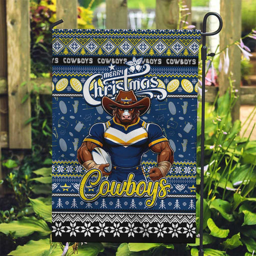 Cowboys Rugby Xmas Garden Flag Australia NRL Mascot