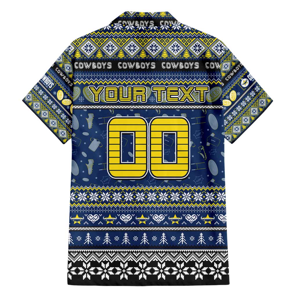 Personalized Cowboys Rugby Xmas Hawaiian Shirt Australia NRL Mascot