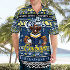 Personalized Cowboys Rugby Xmas Hawaiian Shirt Australia NRL Mascot
