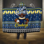 Cowboys Rugby Xmas Hooded Blanket Australia NRL Mascot
