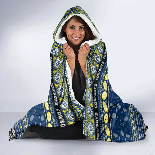 Cowboys Rugby Xmas Hooded Blanket Australia NRL Mascot