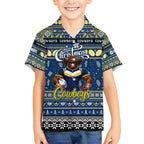 Personalized Cowboys Rugby Xmas Kid Hawaiian Shirt Australia NRL Mascot