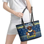 Cowboys Rugby Xmas Leather Tote Bag Australia NRL Mascot